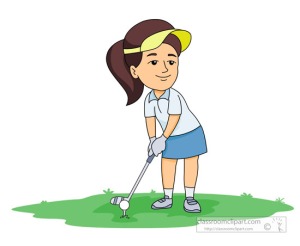 female golf player clipart